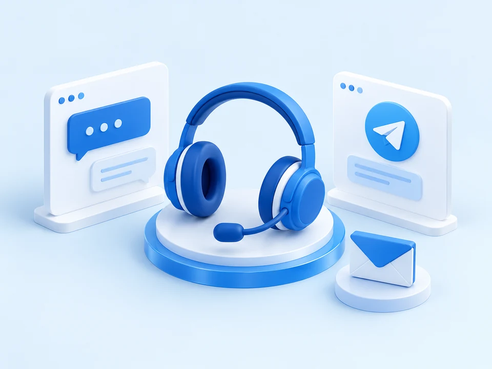 在线客服与 Telegram 咨询